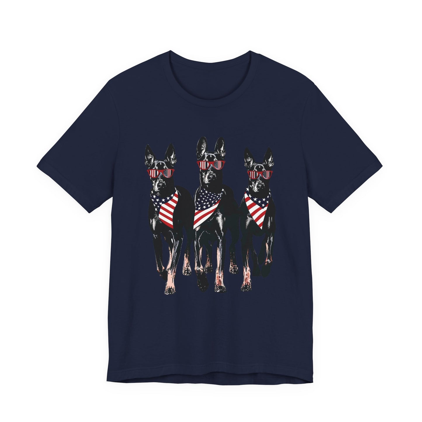 Patriotic Doberman Crew Graphic Tee
