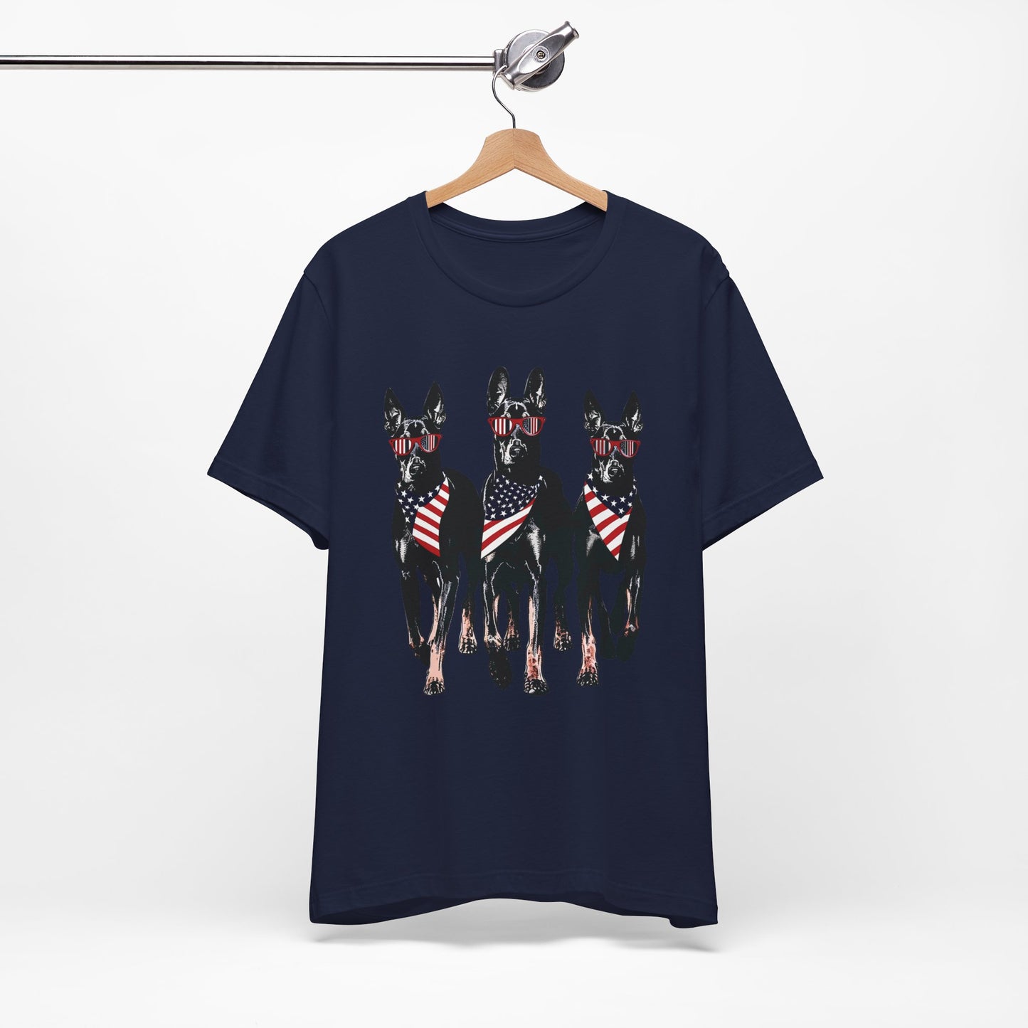 Patriotic Doberman Crew Graphic Tee
