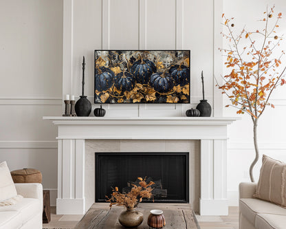 Black Pumpkins Vintage Painting Frame TV Art, Wallpaper