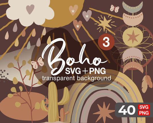 Boho Elements (3) PNG SVG Transparent Clipart