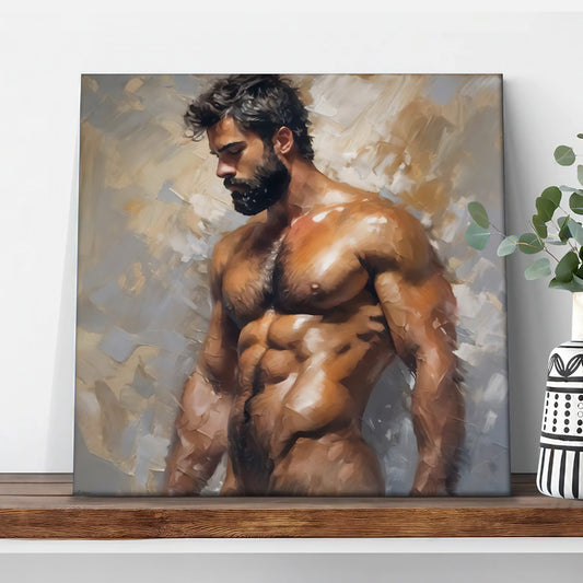 Bearded Man Wall Art | Matte Canvas Stretched 1.25"