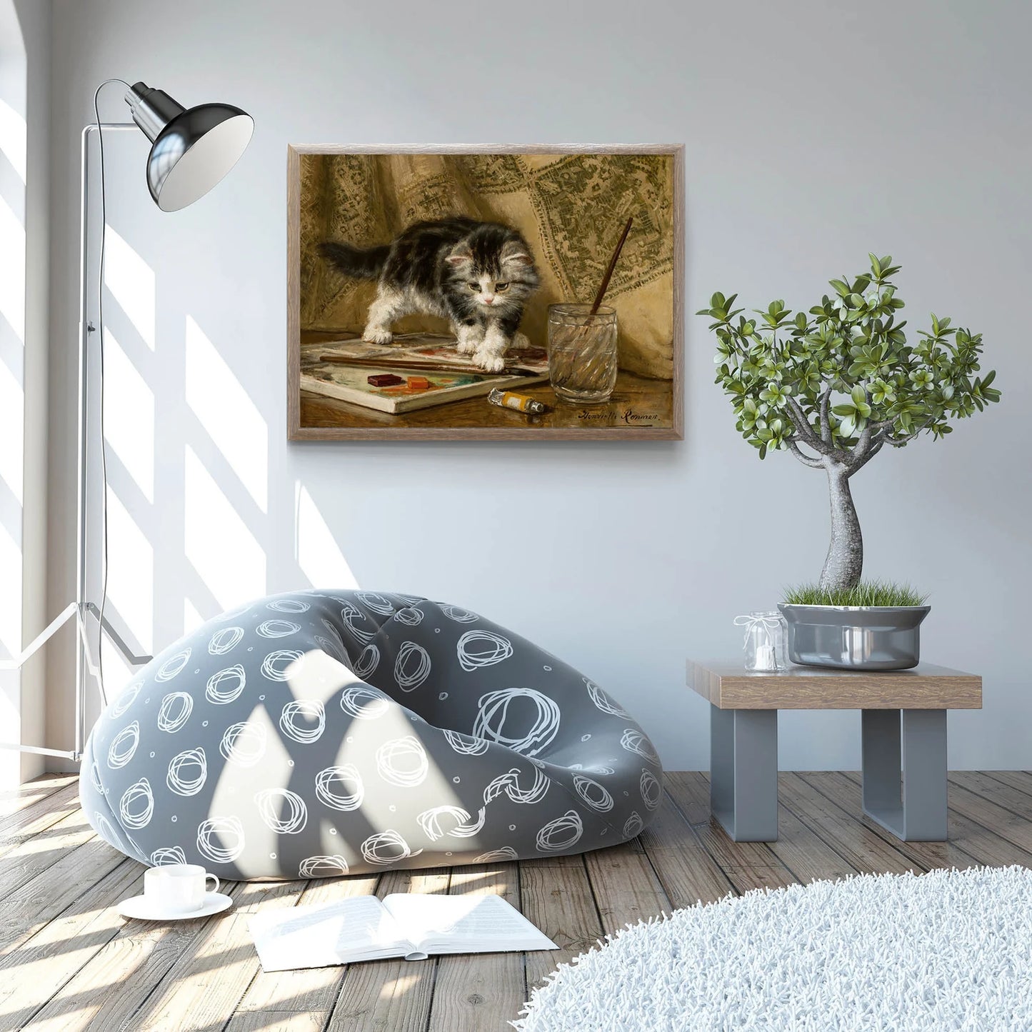 Cat Museum Exhibition Poster Art Print, Cat Lover Gifts