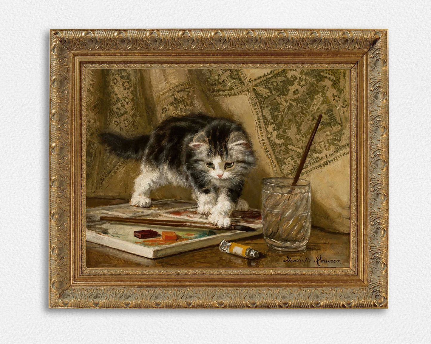 Cat Museum Exhibition Poster Art Print, Cat Lover Gifts