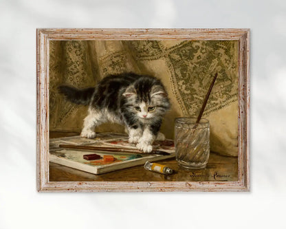 Cat Museum Exhibition Poster Art Print, Cat Lover Gifts