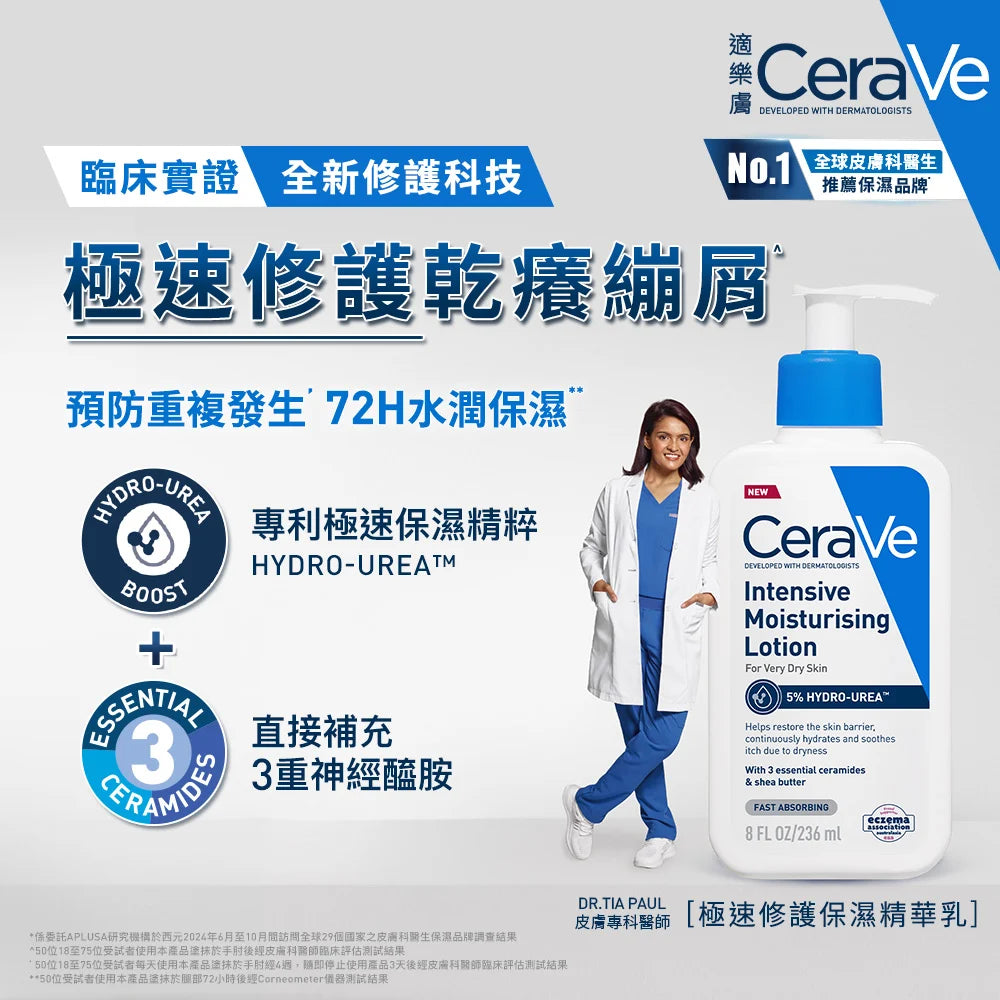 CeraVe Psoriasis 乾癬專用 沐浴露 洗面乳 x 極速修護精華乳(美國原廠)