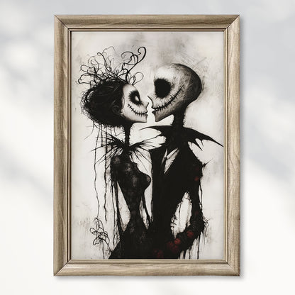 Corpse Lovers Embrace – Gothic Halloween Art Poster