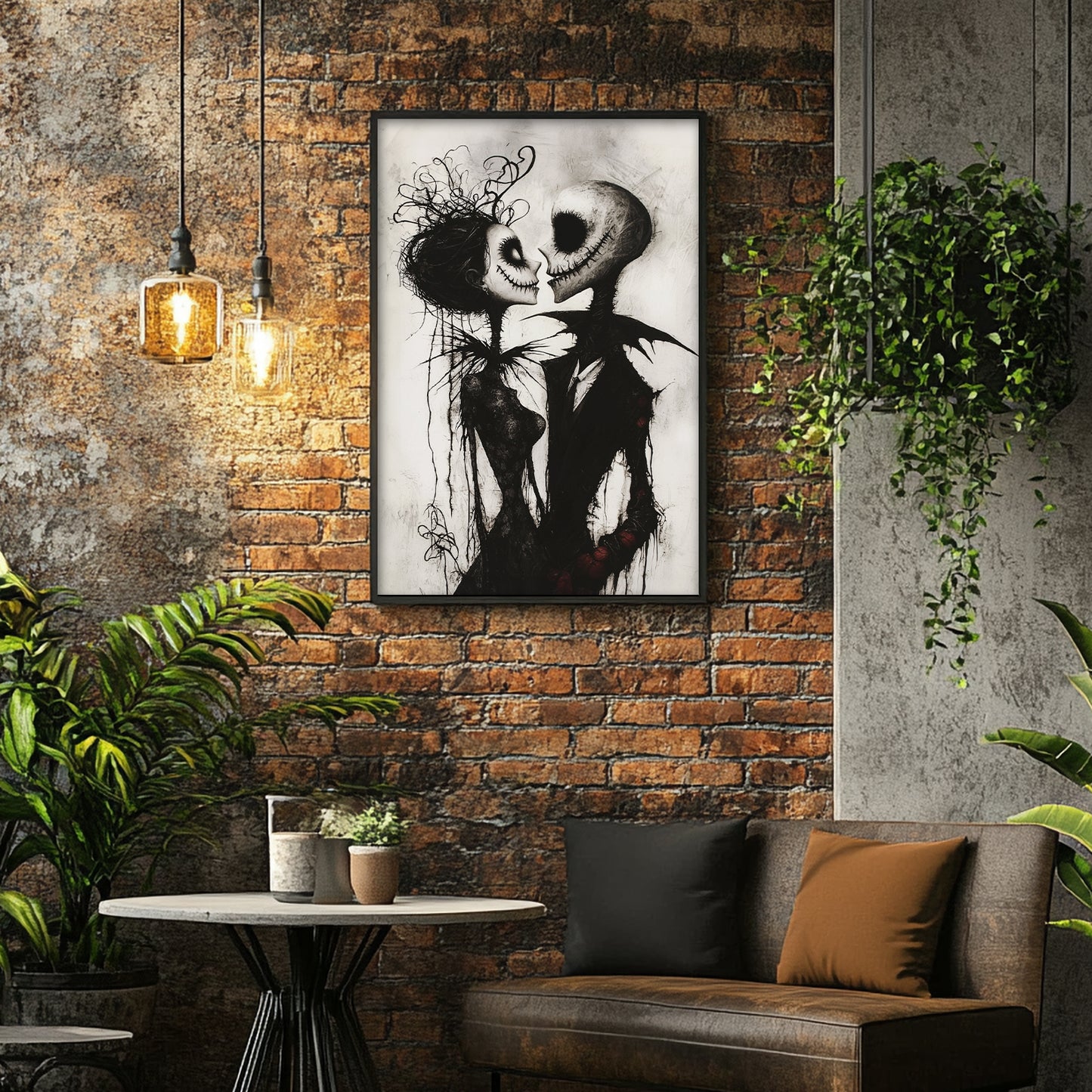 Corpse Lovers Embrace – Gothic Halloween Art Poster