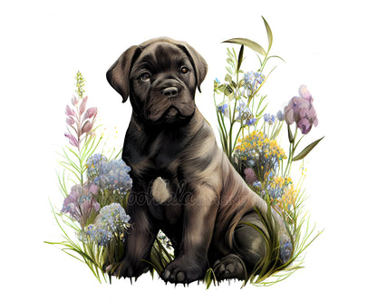 Cane Corso Puppy Digital Painting Clipart