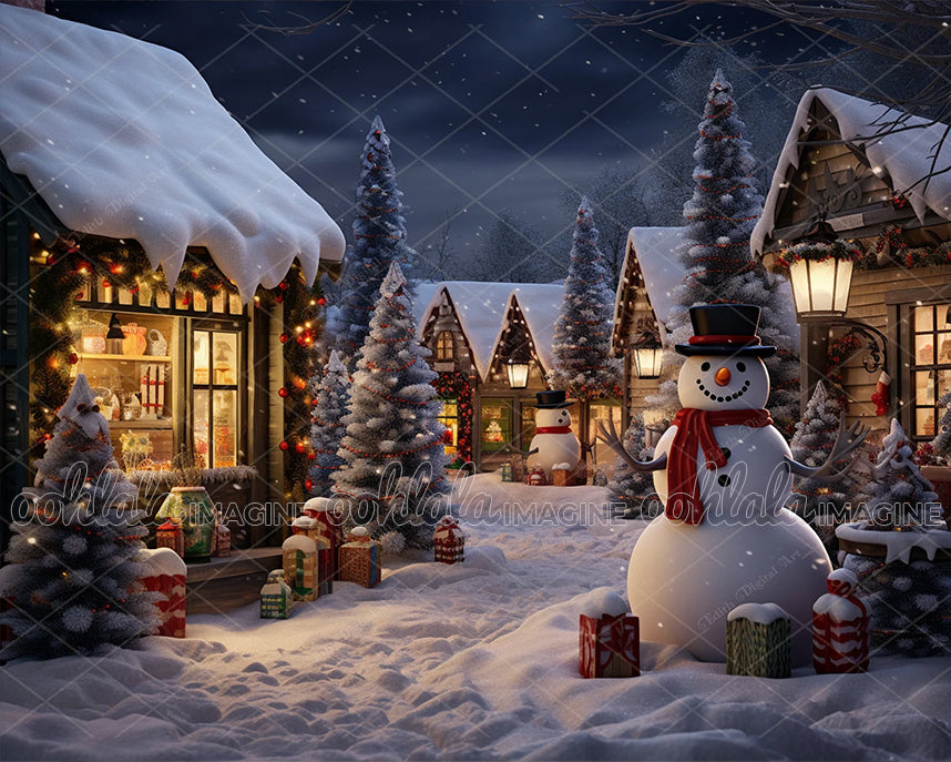 Snowman On Enchanted and Magical Christmas Village