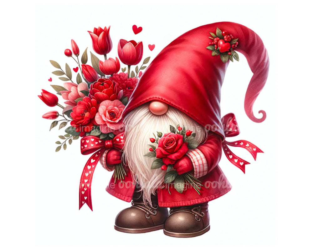 Valentines Gnome Clipart