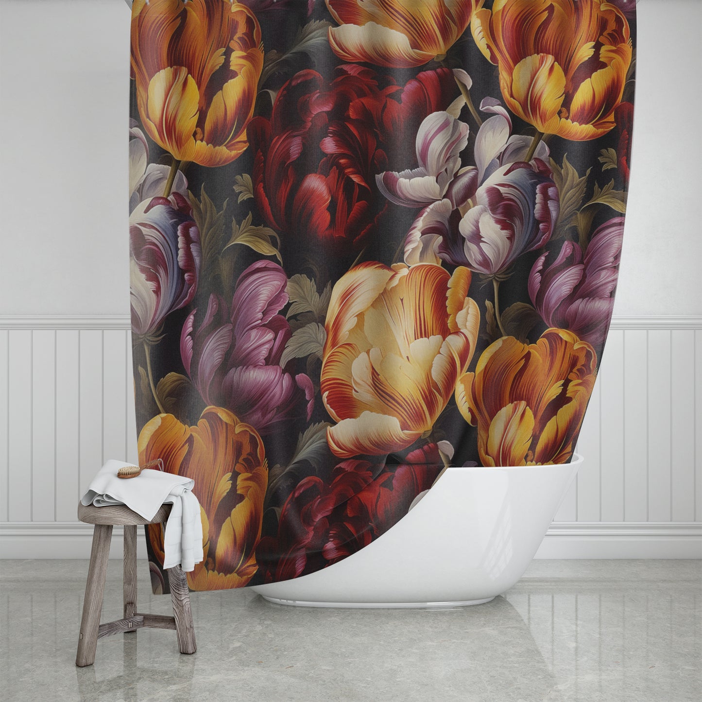 Tulips Home Decor Shower Curtain 71" x 74"
