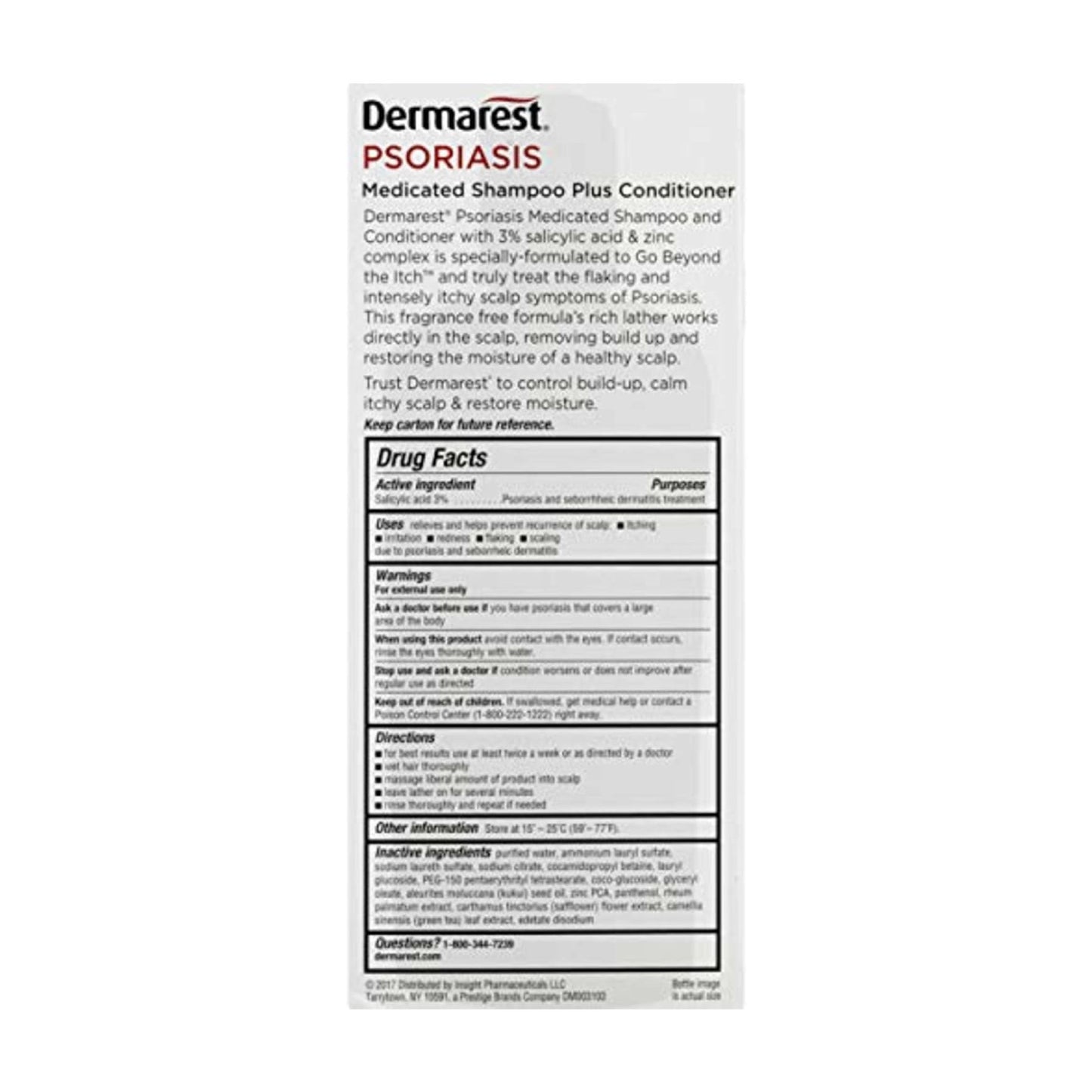 美國 Dermarest 頭皮乾癬 皮脂平衡 3%水楊酸 二合一洗髮潤髮乳 (補貨中)