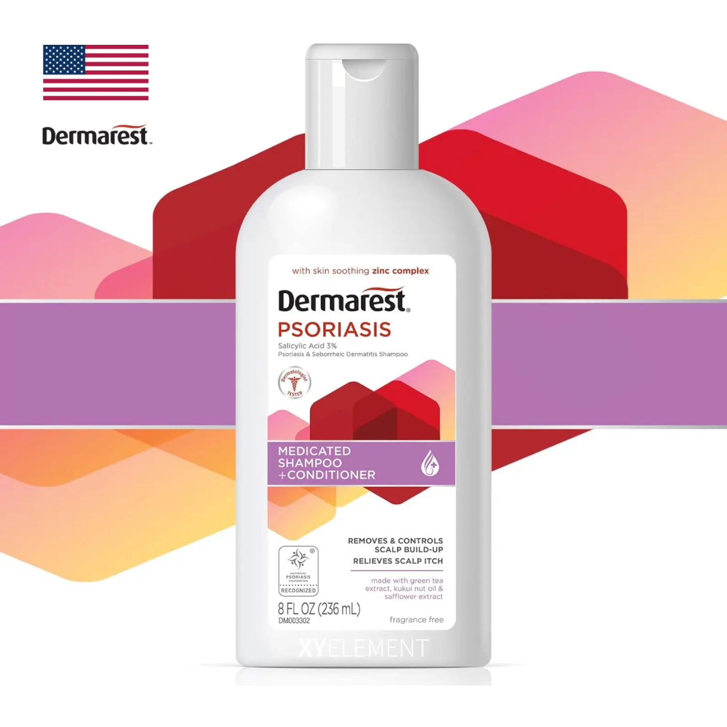 美國 Dermarest 頭皮乾癬 皮脂平衡 3%水楊酸 二合一洗髮潤髮乳 (補貨中)