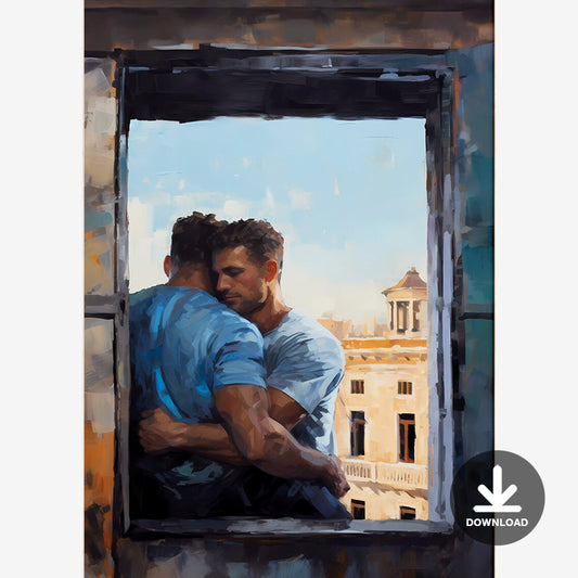 Dolce Far Niente | Gay Pride, Gay Couple Bedroom Decor | Digital Download