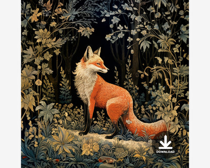 Fox in Forest Digital Art Download