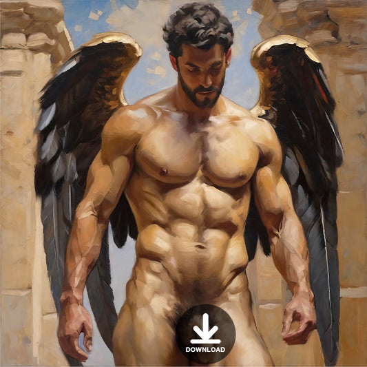 Muscled Man Angel Wings | Digital Download