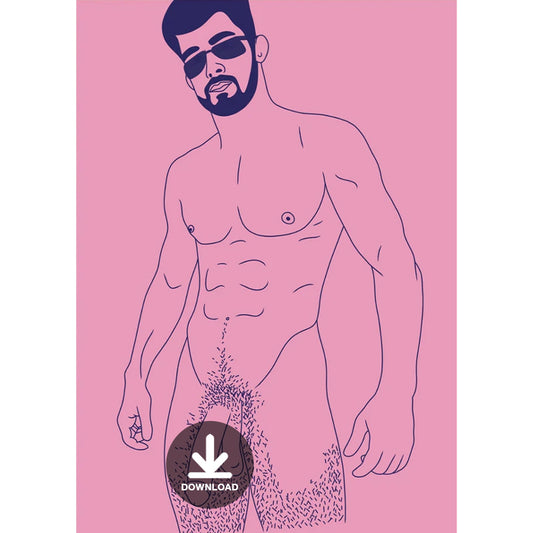 Mister Big | Gay Art Printable Poster, Bedroom Wall Art | Digital Download