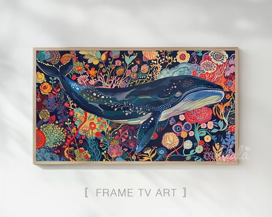 Whale Artistic Painting Frame TV Art Wallpaper