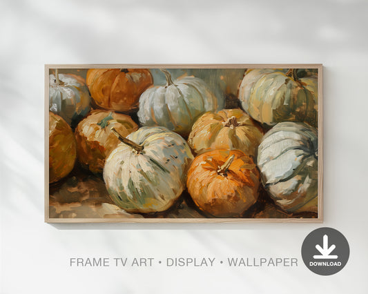 Heirloom Pumpkin Fall Frame TV Art, Fall Decor, Wallpaper