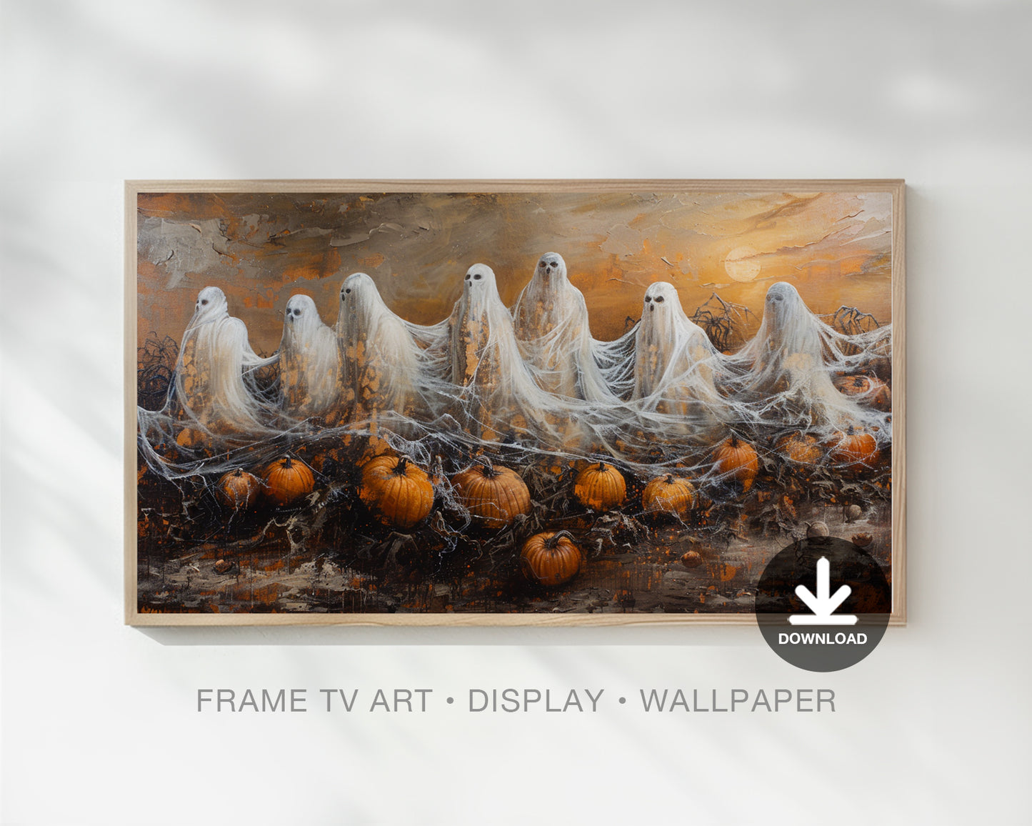 Ghost Party Vintage Painting Frame TV Art, Wallpaper