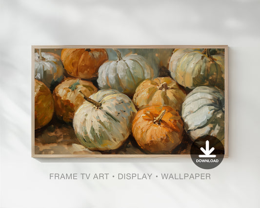 Heirloom Pumpkin Fall Frame TV Art, Fall Decor, Wallpaper