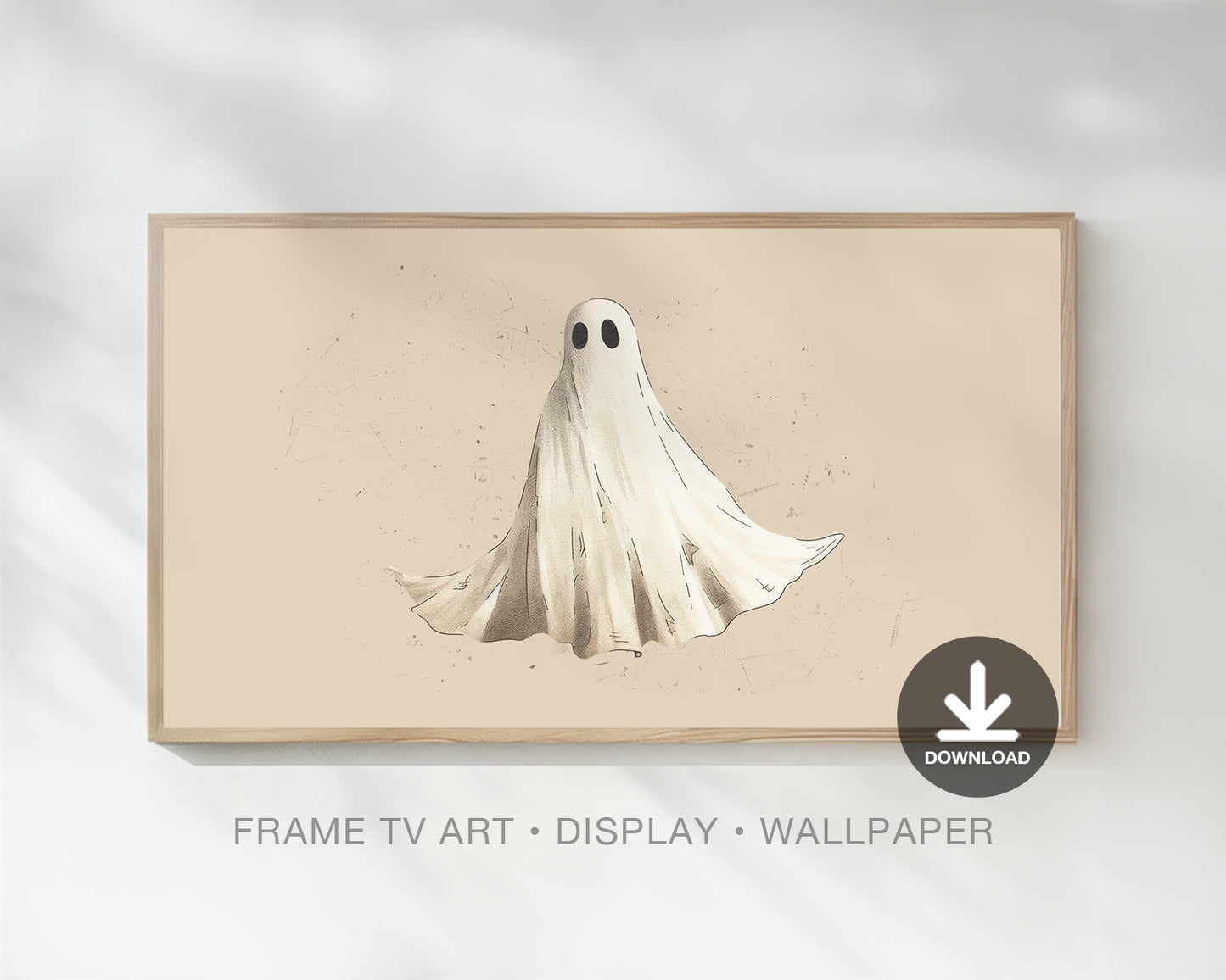 Modern Ghost Halloween Frame TV Art, Wallpaper