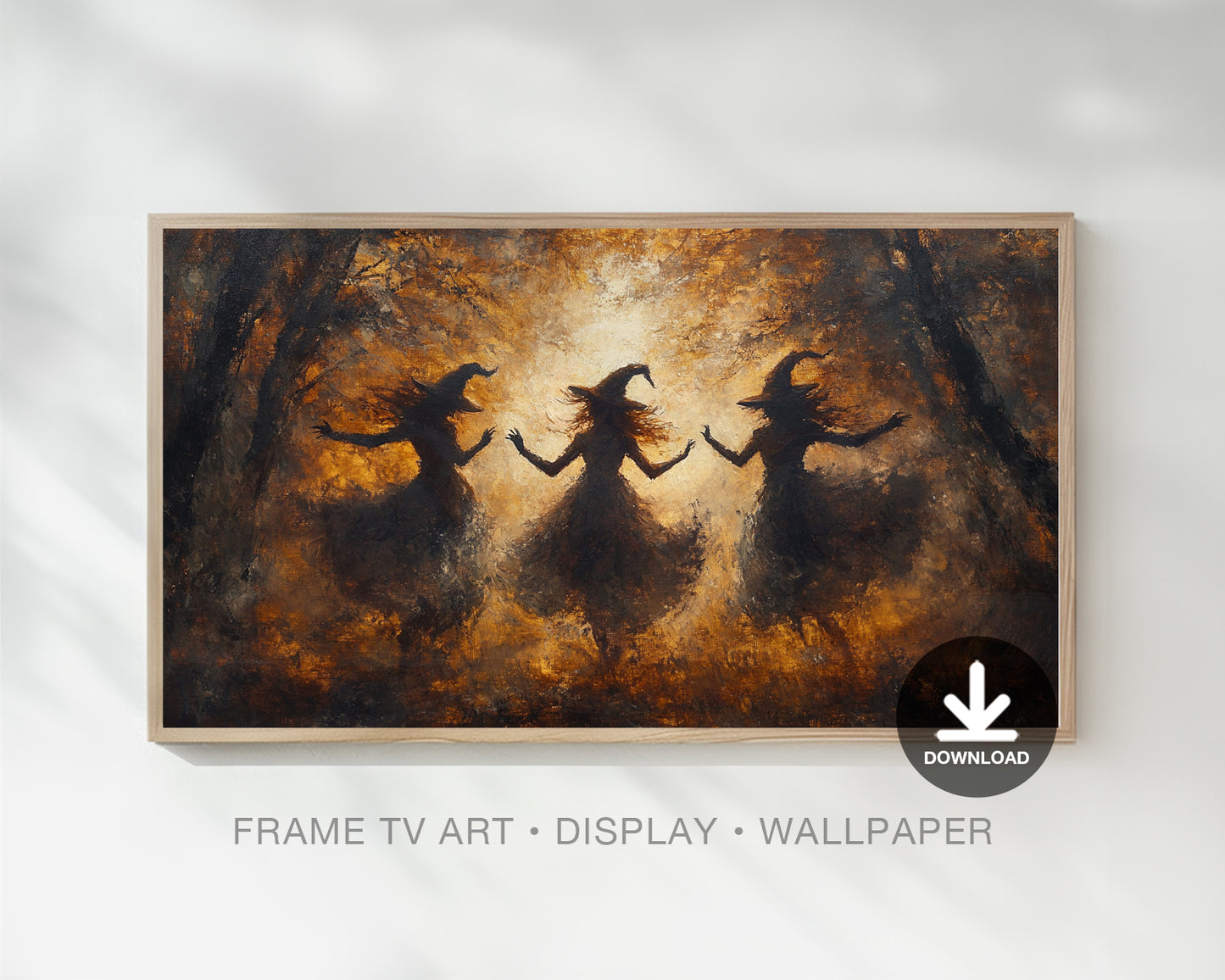 Dancing Witches Halloween Frame TV Art, Wallpaper