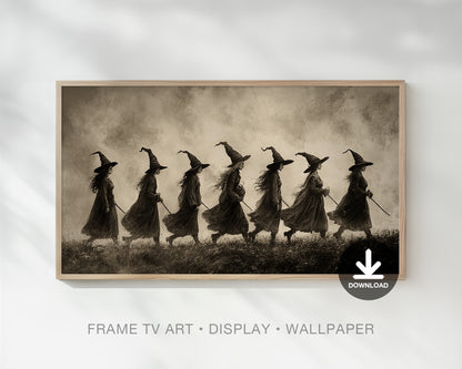 Witches Vintage Drawing Frame TV Art, Wallpaper