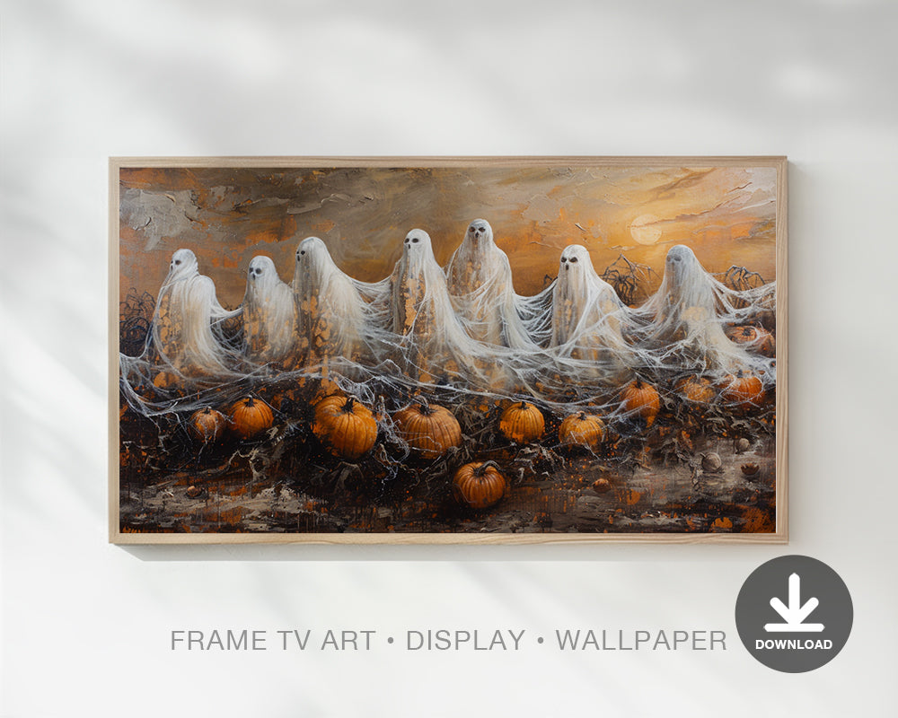 Ghost Party Vintage Painting Frame TV Art, Wallpaper