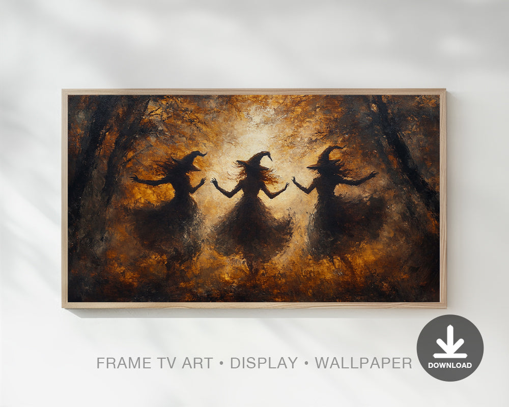 Dancing Witches Halloween Frame TV Art, Wallpaper