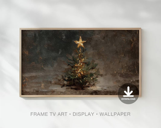 Christmas Tree Holiday Impressionism Painting Frame Tv Art, Wallpaper