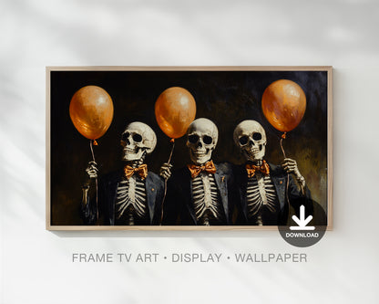 Skeleton Buddies Classic Painting Frame TV Art, Wallpaper