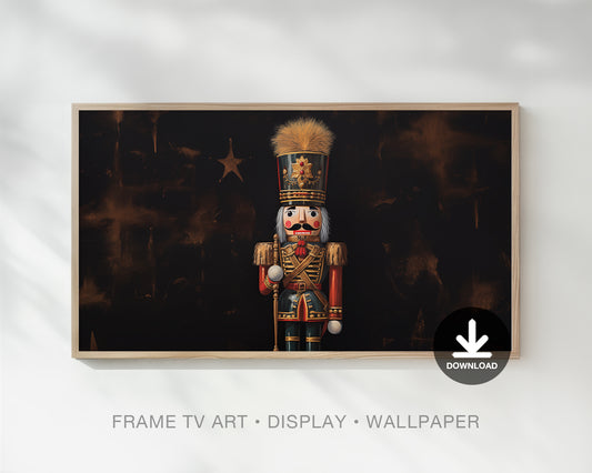 Vintage Nutcracker Christmas Frame Tv Art, Antique Nutcracker Wallpaper