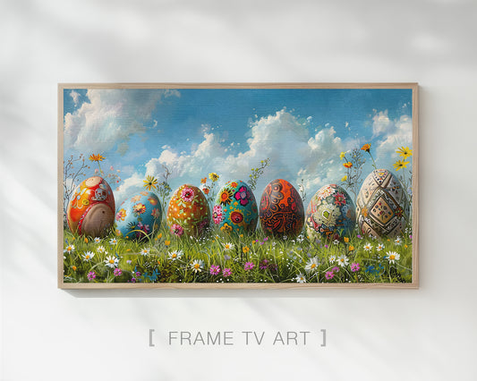 Spring Easter Egg Painting, Frame TV Art Wallpaper