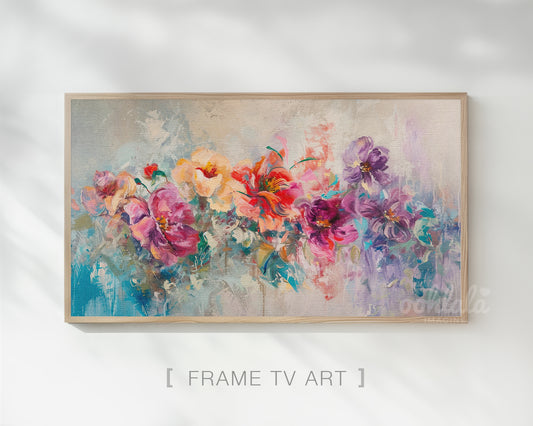 Abstract Flowers Frame TV Art, Wallpaper