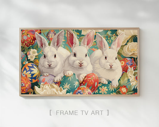Easter Bunny Easter Egg Artistic Frame TV Art Wallpaper