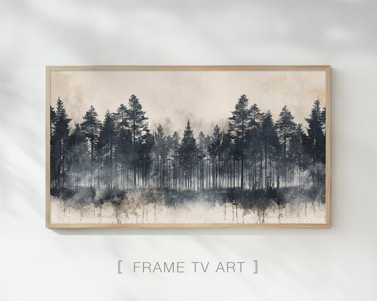 Forest Landscape Watercolor Frame TV Art, Wallpaper