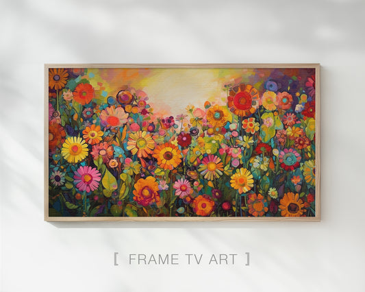 Flower Botanical Painting Frame TV Art Wallpaper