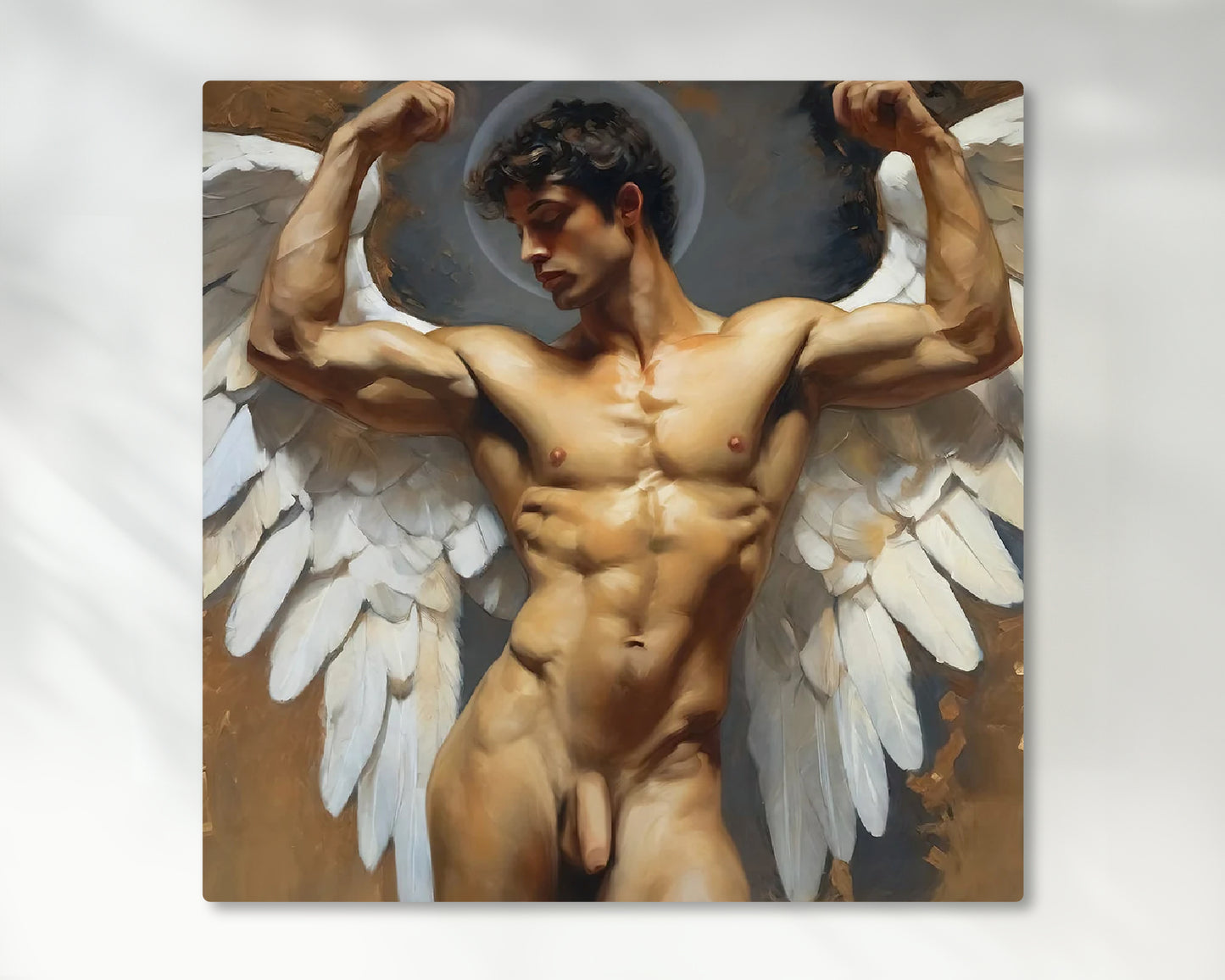 Angelic Male Muscle Man Figure - Canvas Wall Art