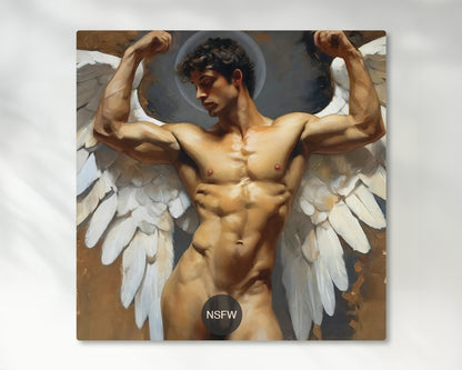 Angelic Male Muscle Man Figure - Canvas Wall Art