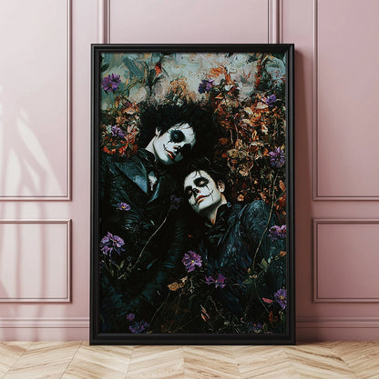 Gothic Gay Vampire Lovers Poster Wall Art Print for Dark Romance