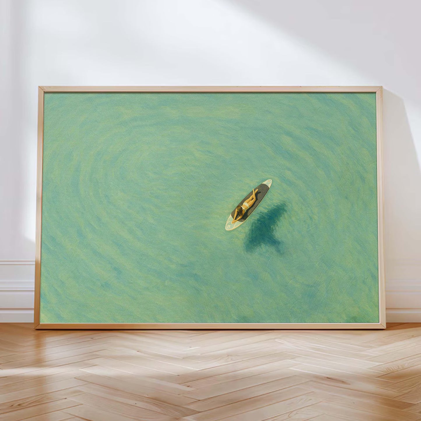 Girl Aerial Surfer Minimalist Surf Poster