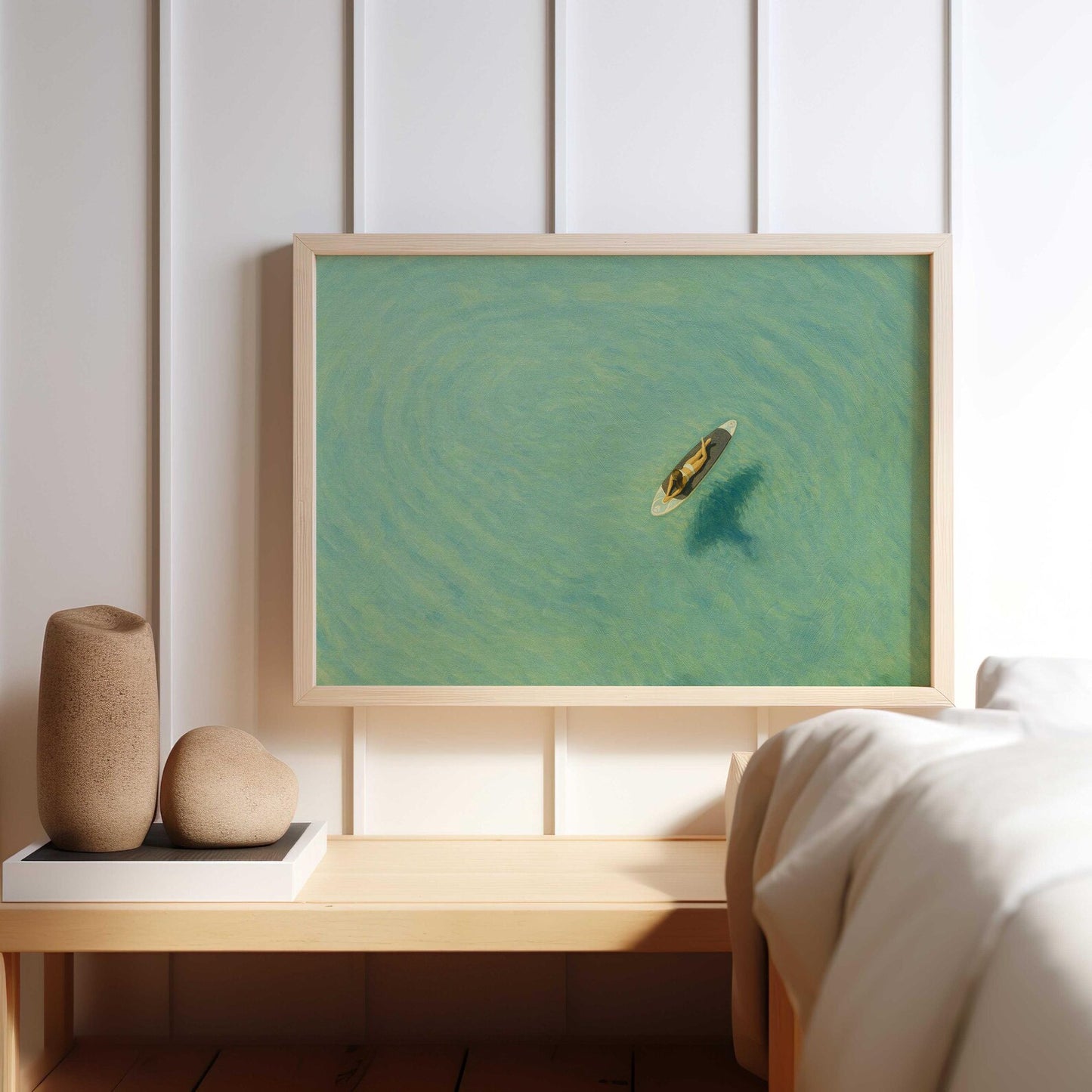 Girl Aerial Surfer Minimalist Surf Poster