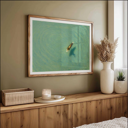 Girl Aerial Surfer Minimalist Surf Poster