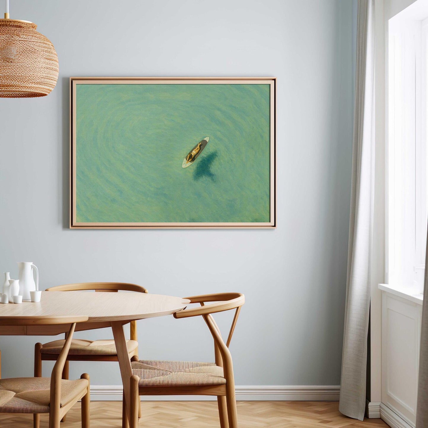 Girl Aerial Surfer Minimalist Surf Poster