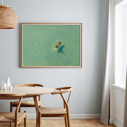 Girl Aerial Surfer Minimalist Surf Poster