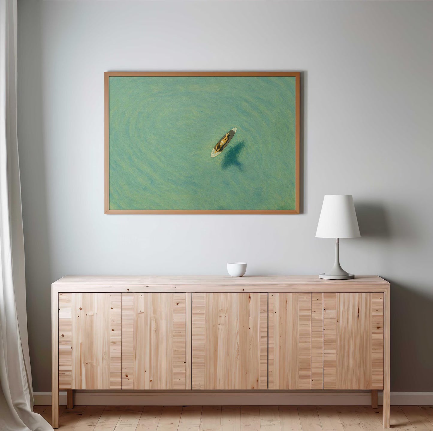 Girl Aerial Surfer Minimalist Surf Poster