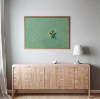 Girl Aerial Surfer Minimalist Surf Poster