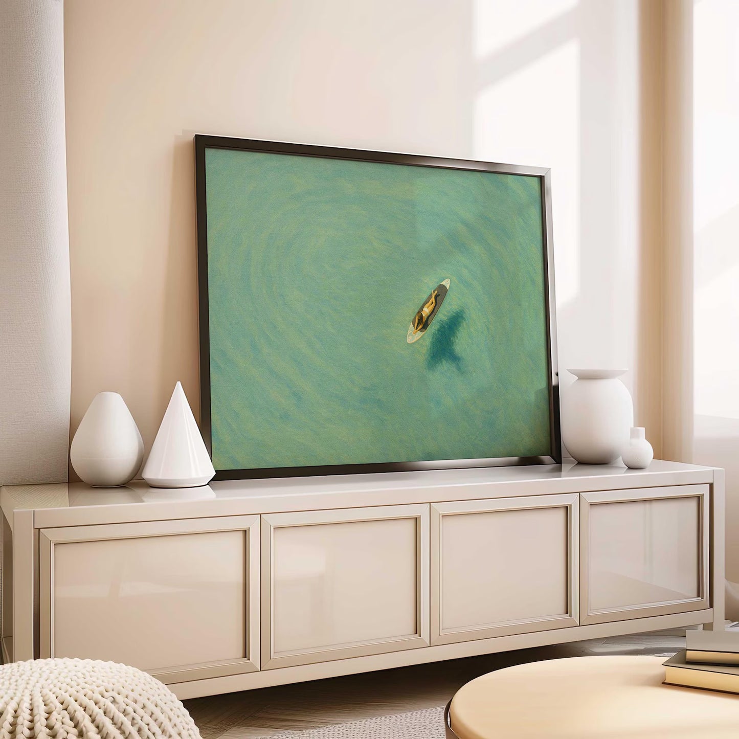 Girl Aerial Surfer Minimalist Surf Poster