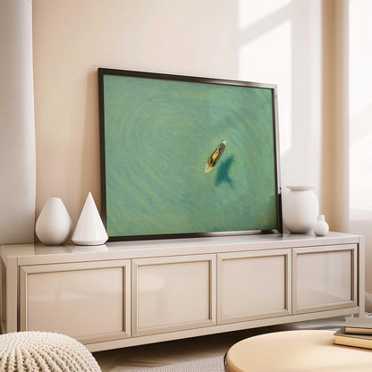 Girl Aerial Surfer Minimalist Surf Poster